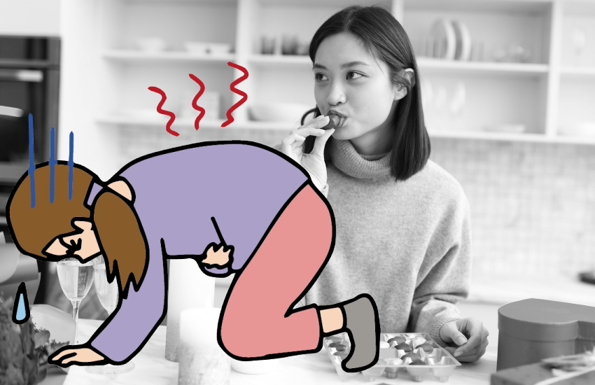 生理を遅らせる 食べ物　失敗 width=